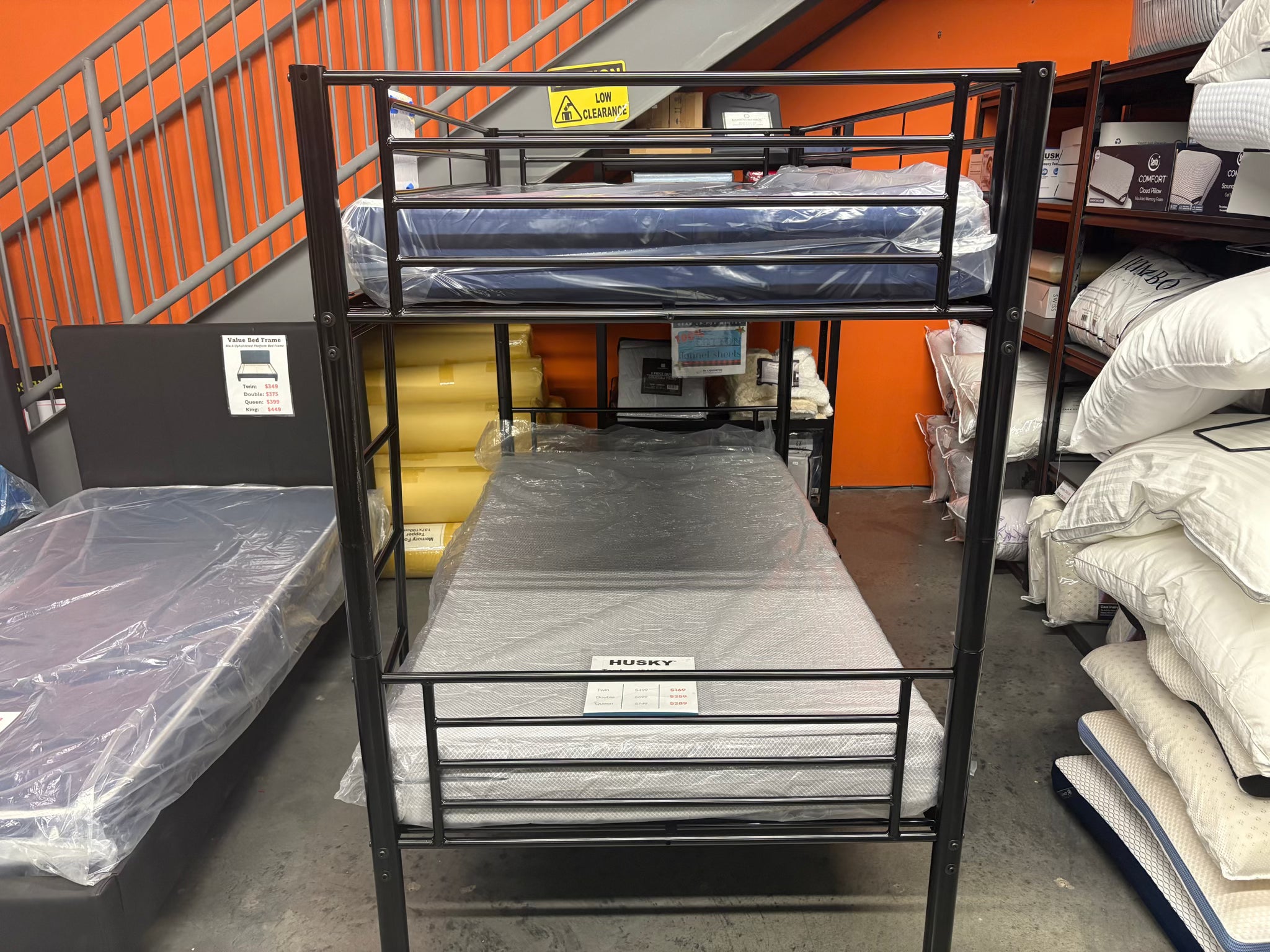 Husky Metal Bunk Bed detail - available at Mr. Liquidator Chilliwack