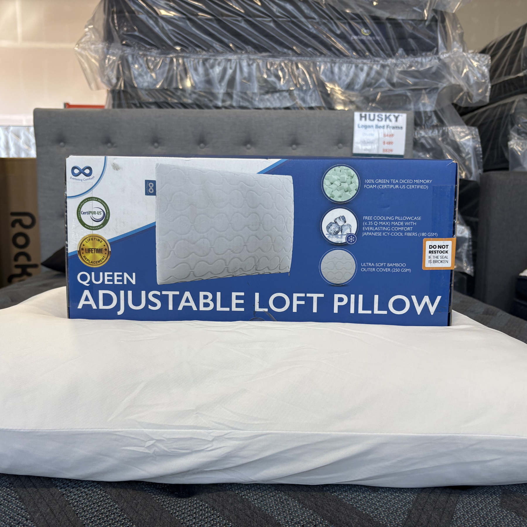 Adjustable Loft Memory Foam Pillow Bundle