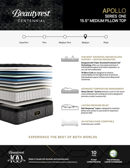 Beautyrest Centennial Apollo Pillow Top Medium