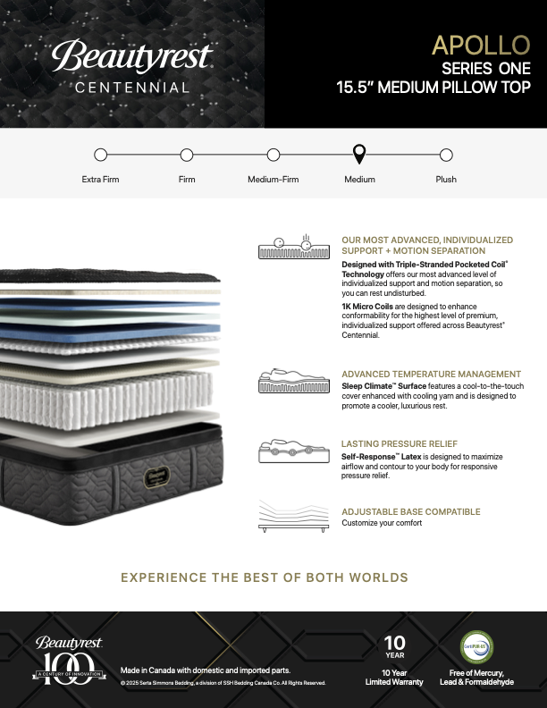 Beautyrest Centennial Apollo Pillow Top Medium