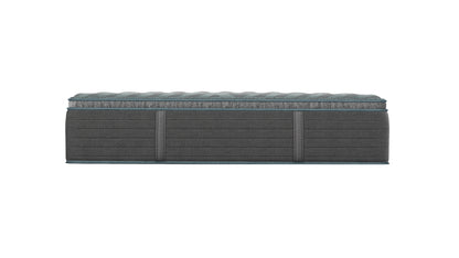 Side view of Beautyrest Eryx Medium Pillow top mattress with side handles 