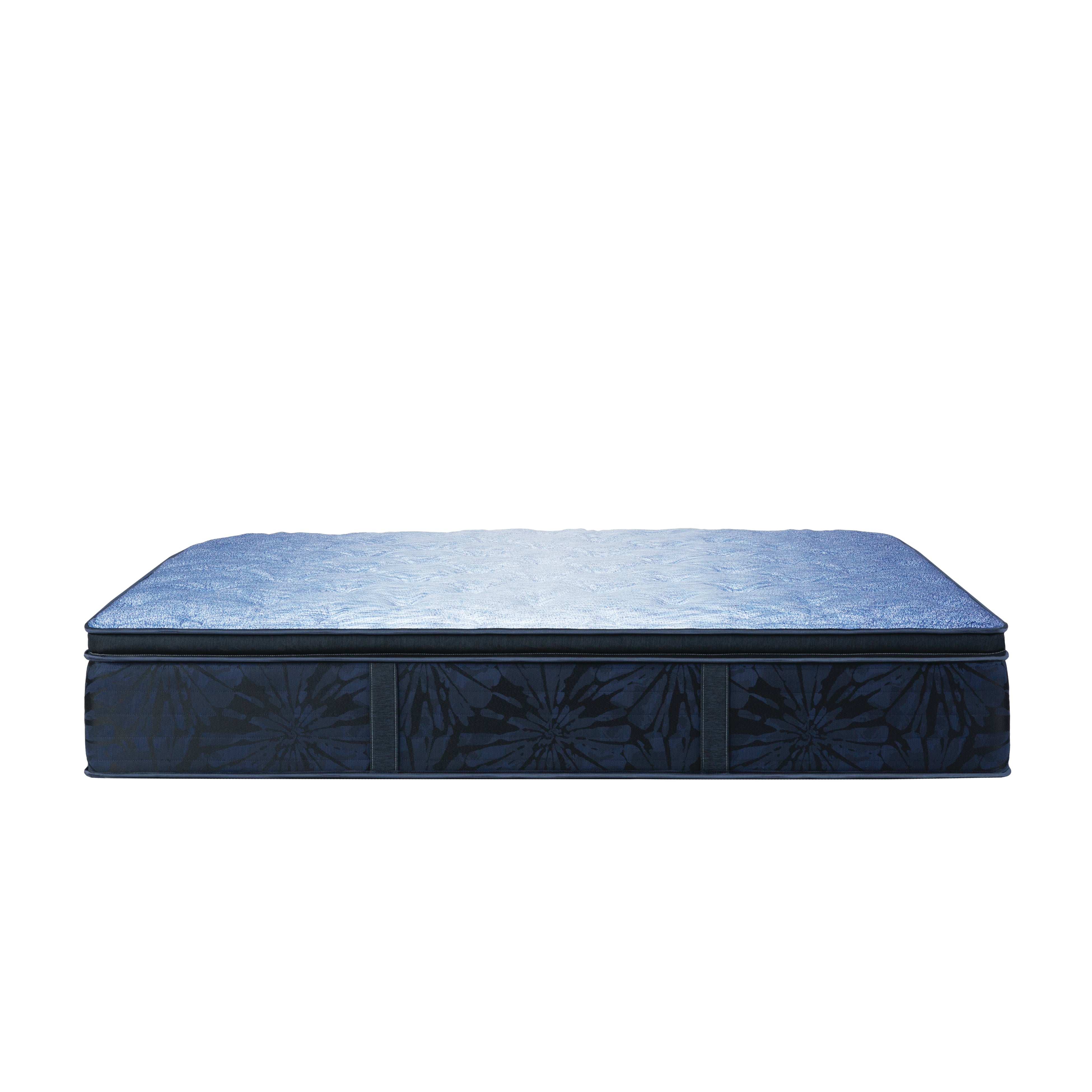 Blue mattress on a white background