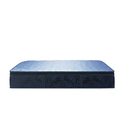Blue mattress on a white background