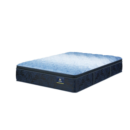 Blue mattress on a white background