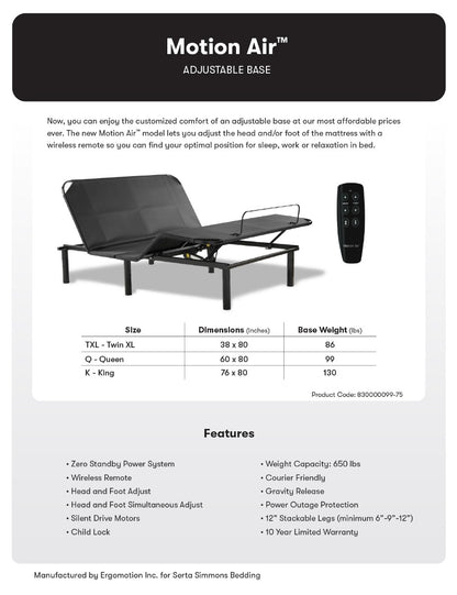 Beautyrest MotionAir™ Adjustable Base
