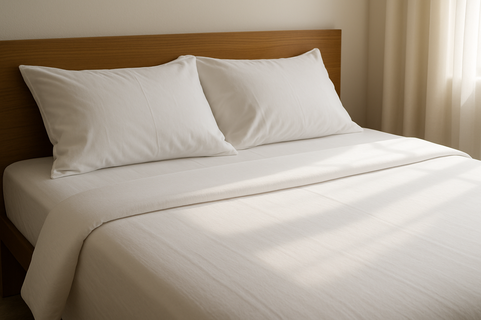 sheets on a bed